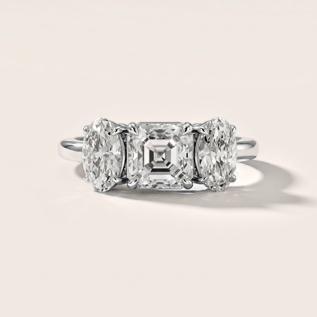 Lila Three-Stone Asscher Diamond Engagement Ring in White Gold [studio-metal-20261024]