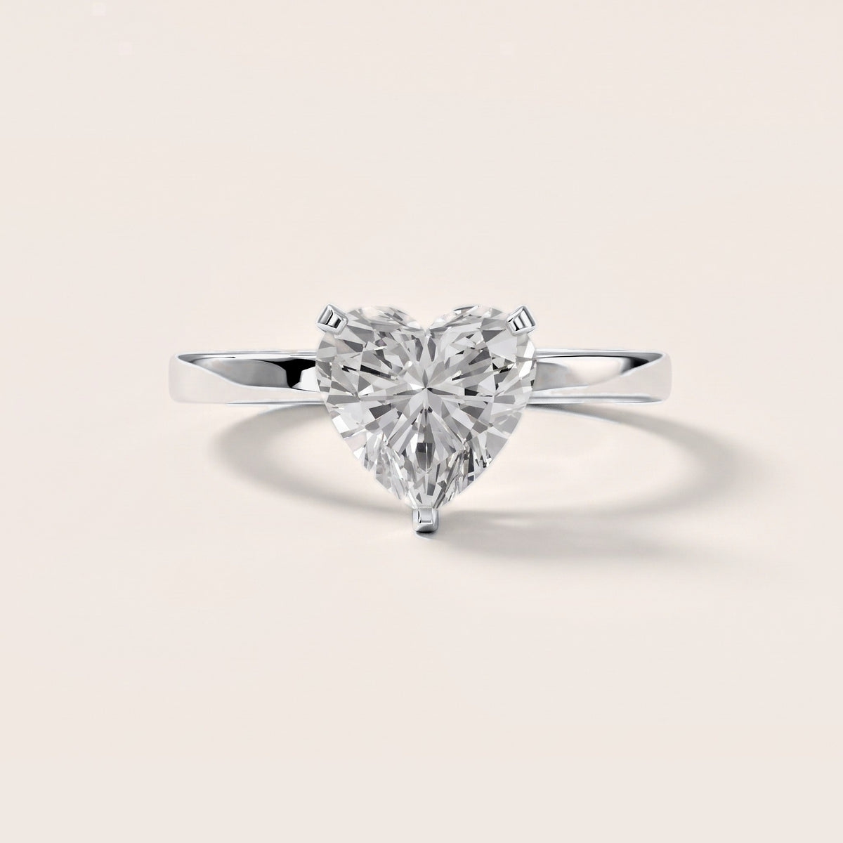 Liana Solitaire Claw Prong Heart Diamond Engagement Ring in Silver [studio-metal-20261024]