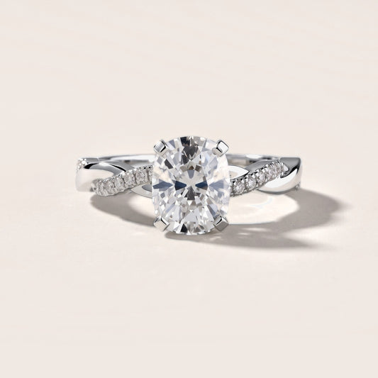 Primrose Pavé Twist Cushion Diamond Engagement Ring in White Gold [studio-metal-20261024]
