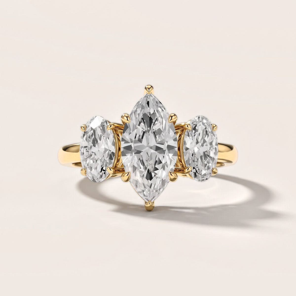 Lila Three-Stone Marquise Diamond Engagement Ring in Yellow Gold [studio-metal-20261024]