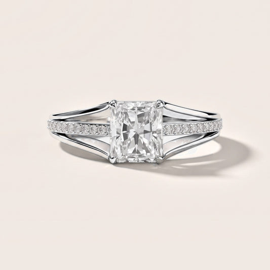 Lucinda Split Shank Radiant Diamond Engagement Ring in Platinum [studio-metal-20261024]