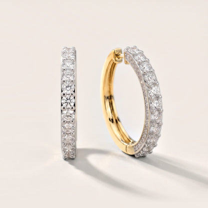 Round Diamond Hoop Earrings in Yellow Gold [studio-metal-20261024]
