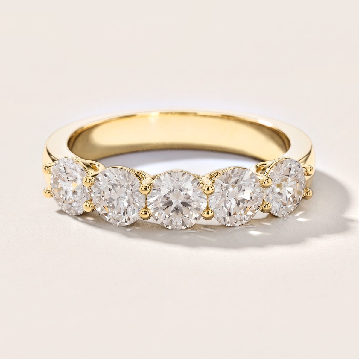 Grace Five-Stone Round Diamond Five-Stone Ring in Yellow Gold [studio-metal-20261024]