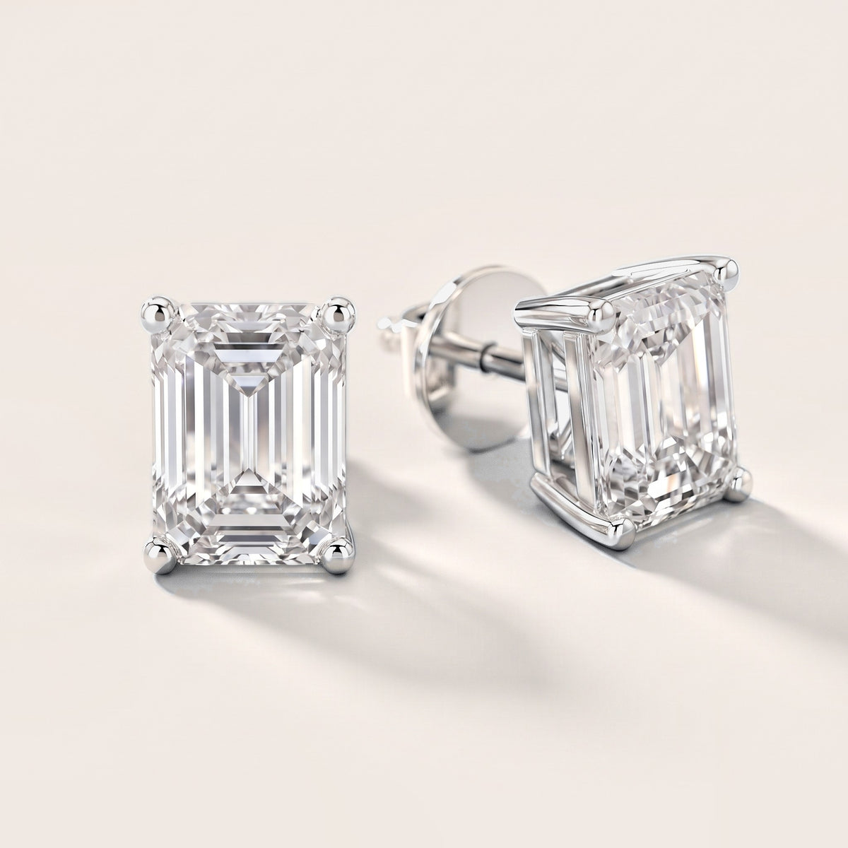 Iris Four-Prong Emerald Diamond Earrings in Platinum [studio-metal-20261024]
