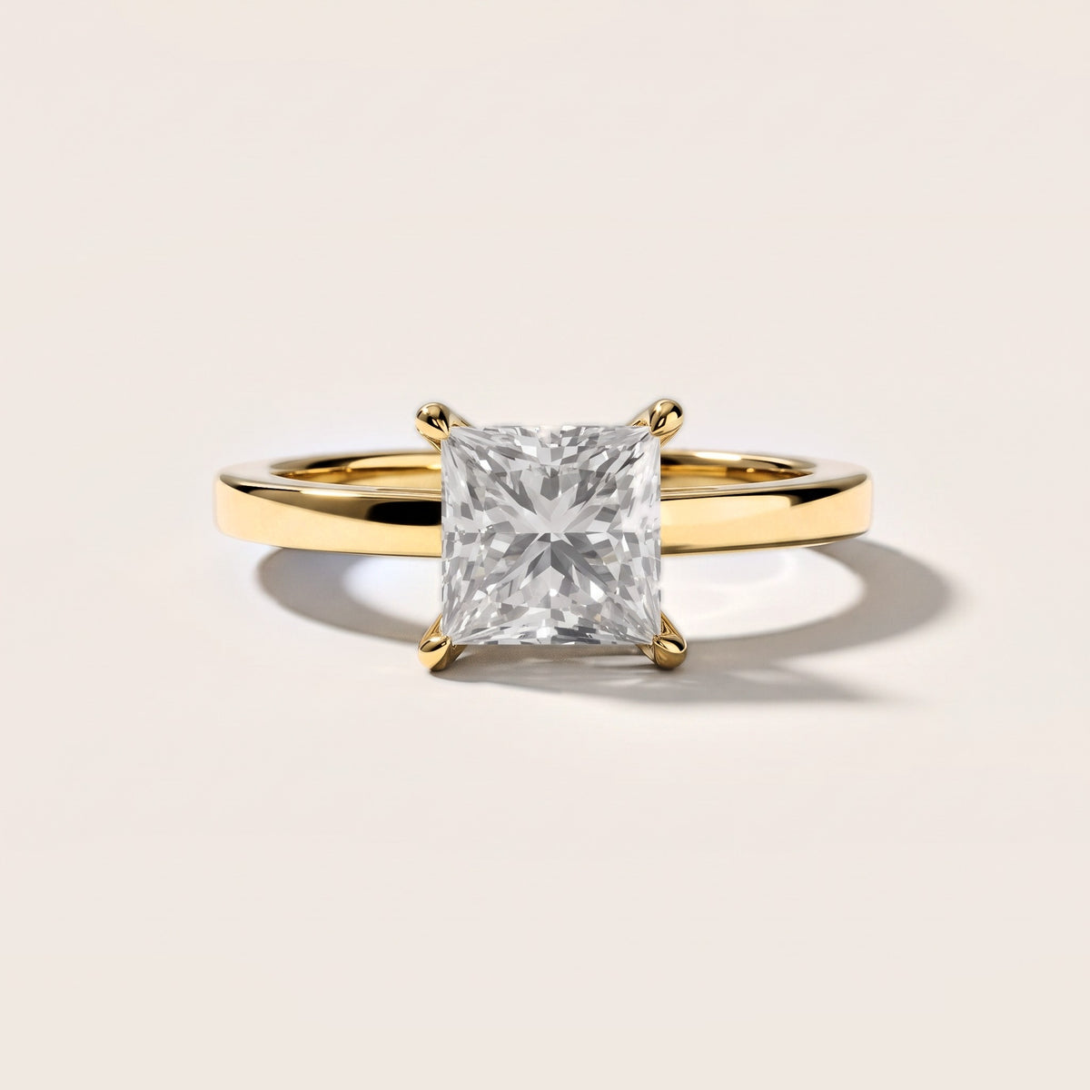 Kaia Solitaire Princess Diamond Engagement Ring in Yellow Gold [studio-metal-20261024]