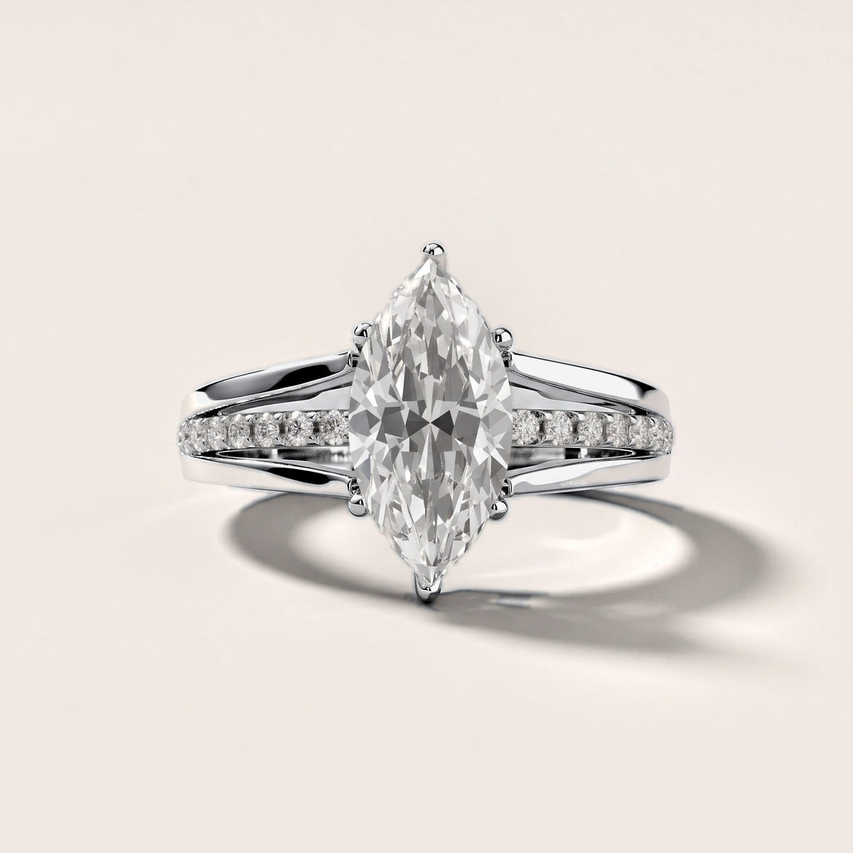 Serena Split Shank Pavé Marquise Diamond Engagement Ring in White Gold [studio-metal-20261024]