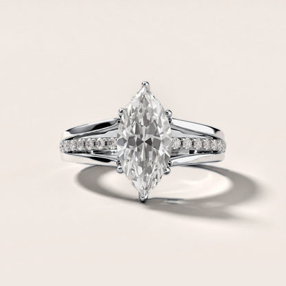 Serena Split Shank Pavé Marquise Diamond Engagement Ring in White Gold [studio-metal-20261024]