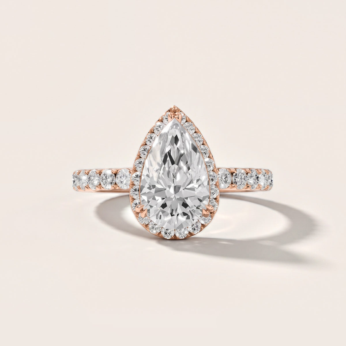 Chloe Halo Pavé Pear Diamond Engagement Ring in Rose Gold [studio-metal-20261024]