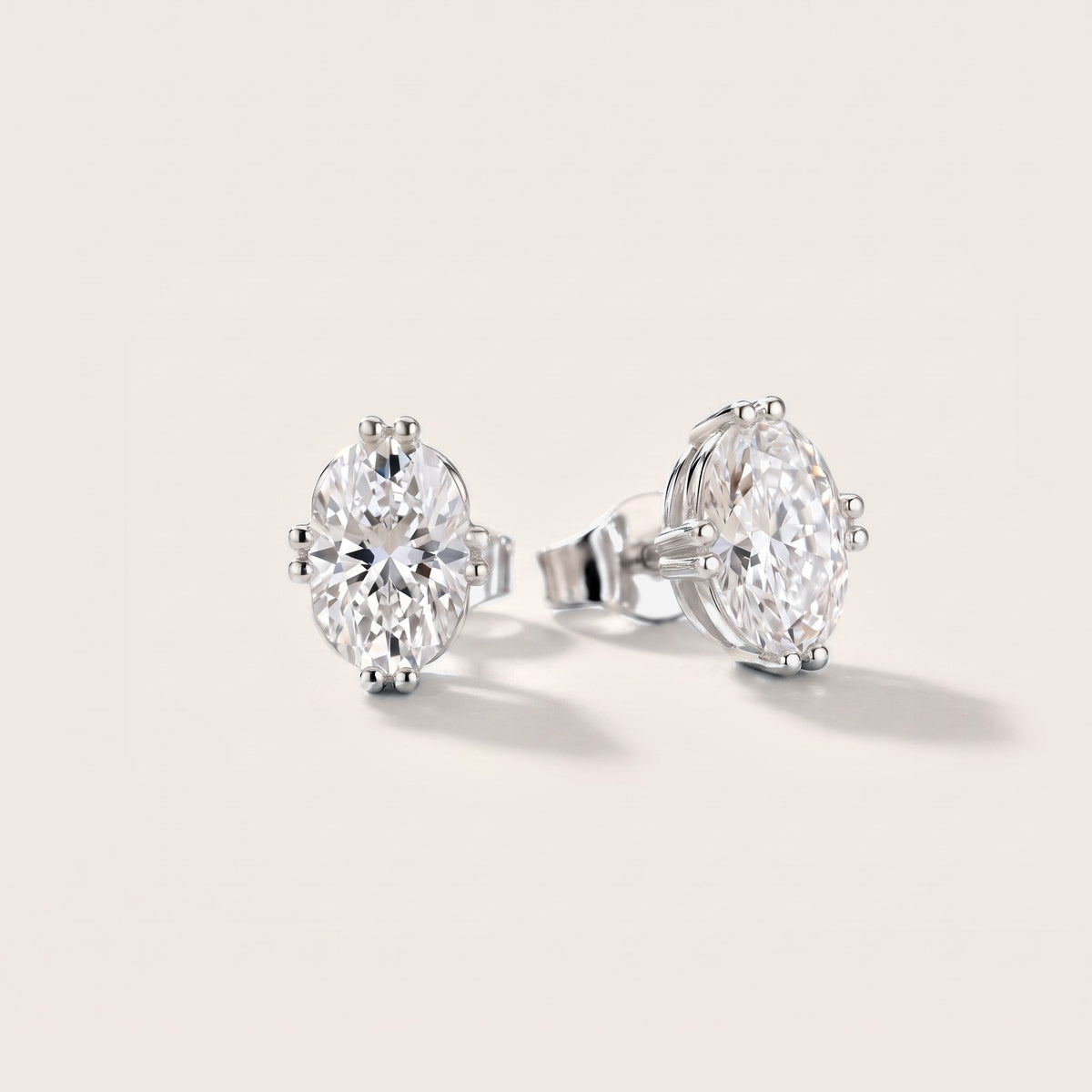 The Meridian Oval Diamond Earrings in Platinum [studio-metal-20261024]