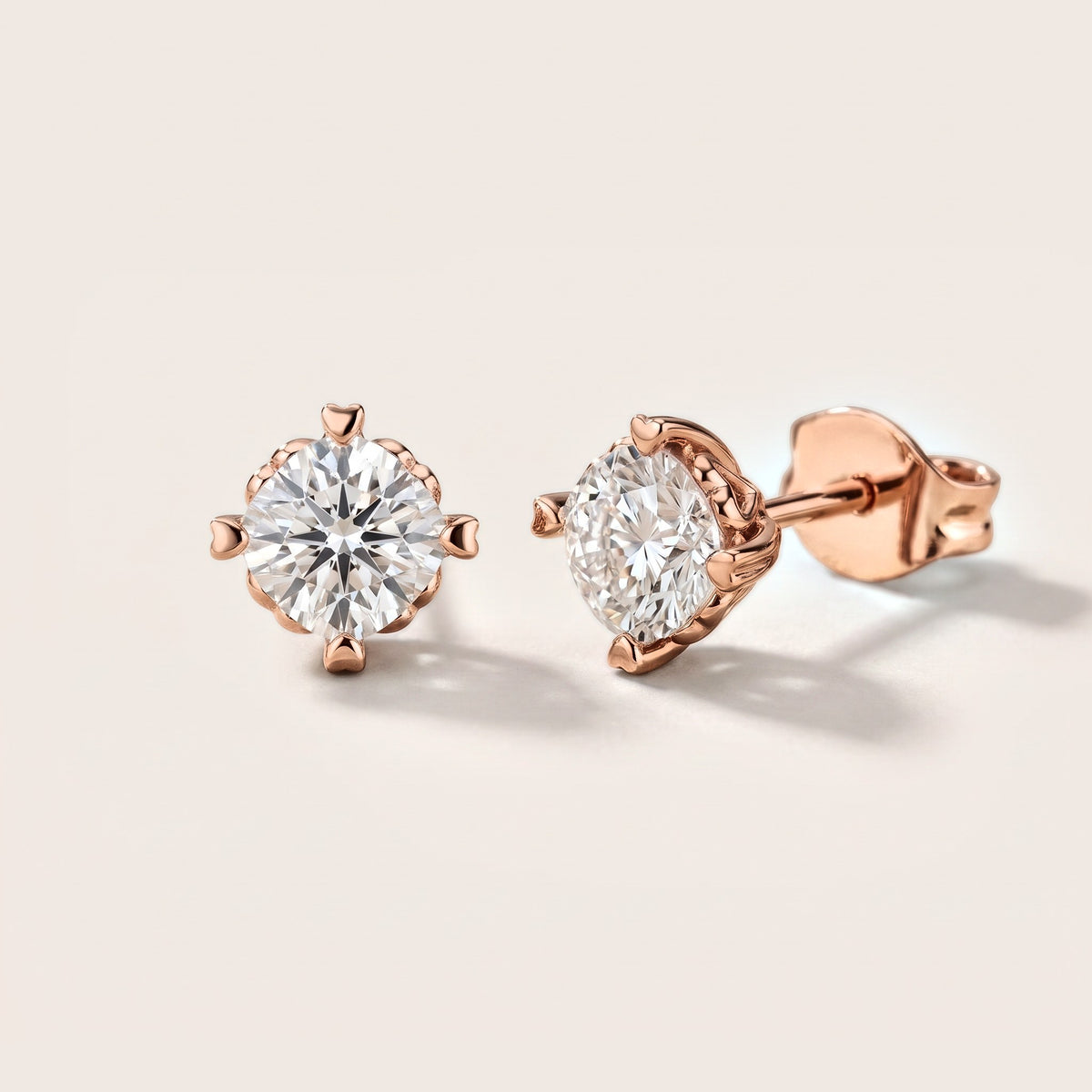 The Amour Cushion Diamond Earrings in Rose Gold [studio-metal-20261024]