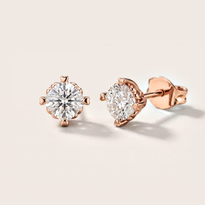 The Amour Cushion Diamond Earrings in Rose Gold [studio-metal-20261024]