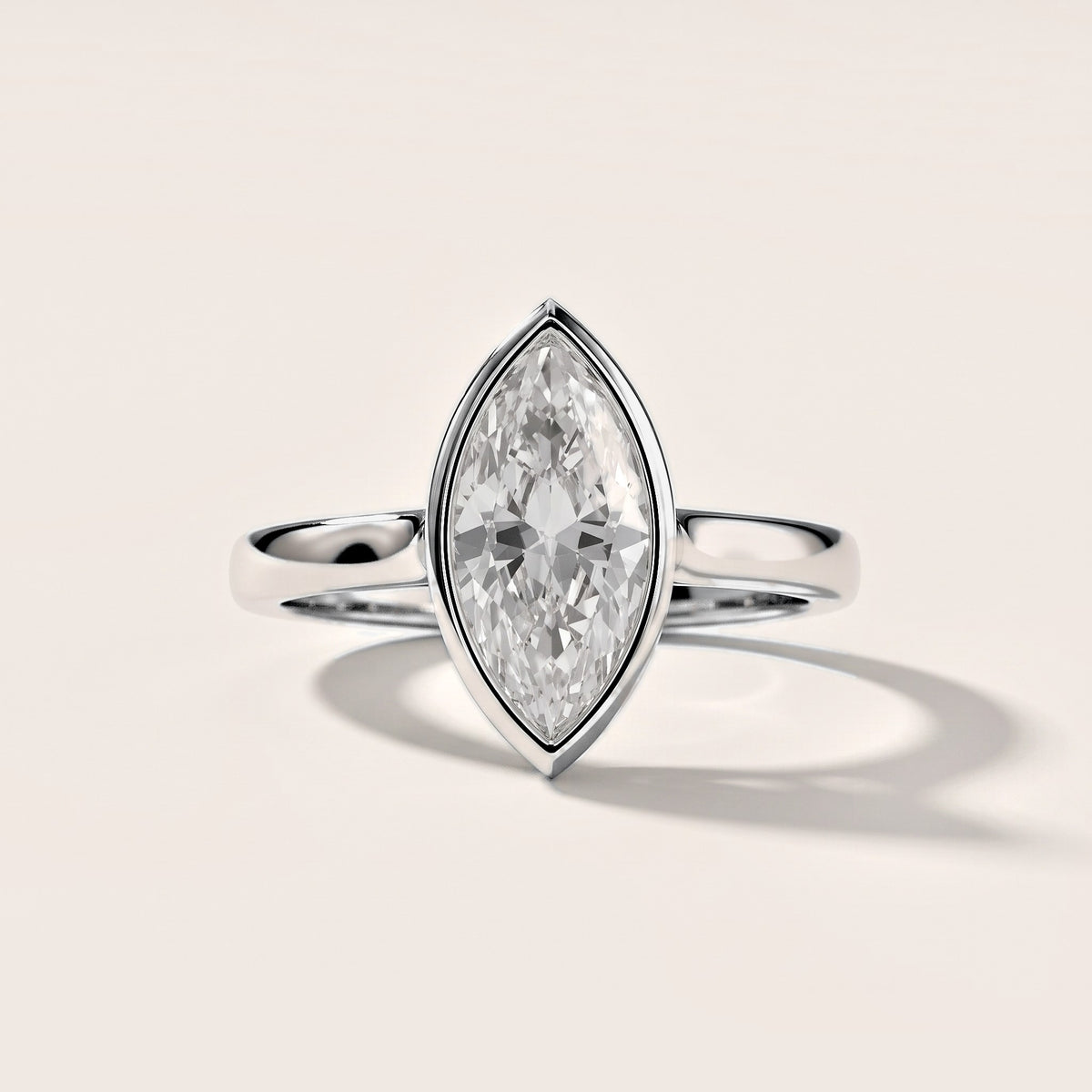 Jolie Bezel Solitaire Marquise Diamond Engagement Ring in White Gold [studio-metal-20261024]