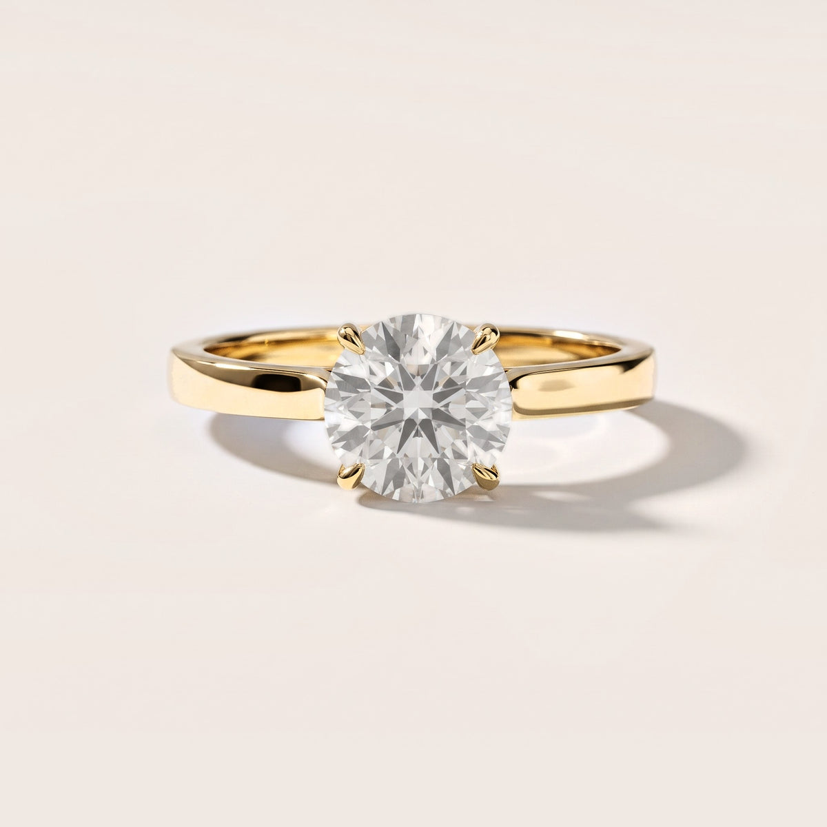 Isabella Bloom Solitaire Round Diamond Engagement Ring in Yellow Gold [studio-metal-20261024]
