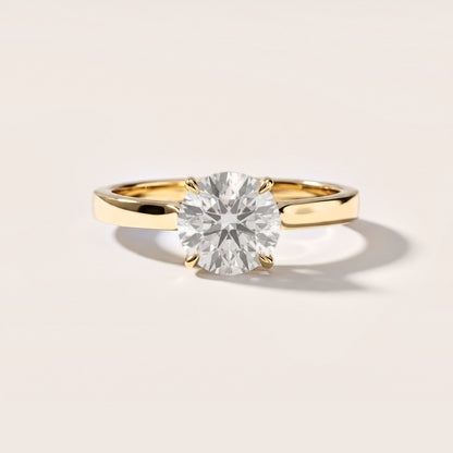 Isabella Bloom Solitaire Round Diamond Engagement Ring in Yellow Gold [studio-metal-20261024]