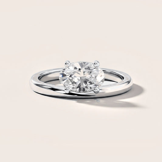 Maisie Four Prong Solitaire Oval Diamond Engagement Ring in Platinum [studio-metal-20261024]