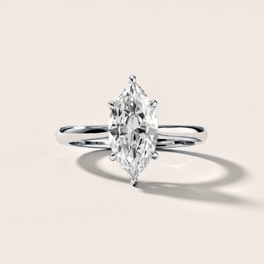 Kalia Knife Edge Solitaire Marquise Diamond Engagement Ring in Platinum [studio-metal-20261024]