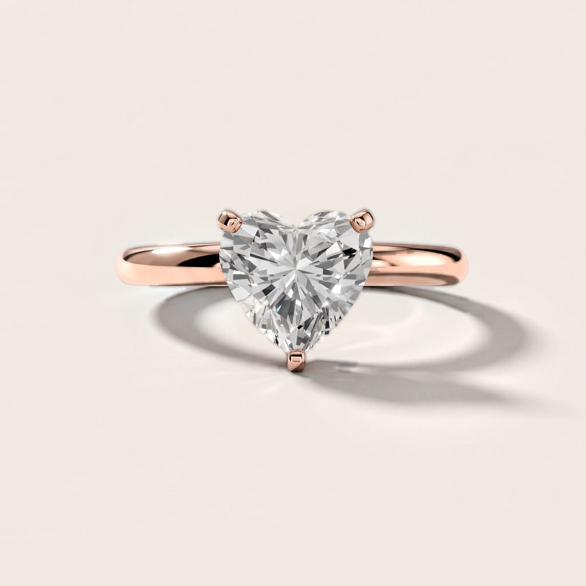 Elena Solitaire Heart Diamond Engagement Ring in Rose Gold [studio-metal-20261024]