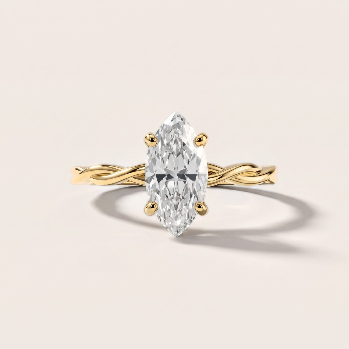 Iris Twist Marquise Diamond Engagement Ring in Yellow Gold [studio-metal-20261024]