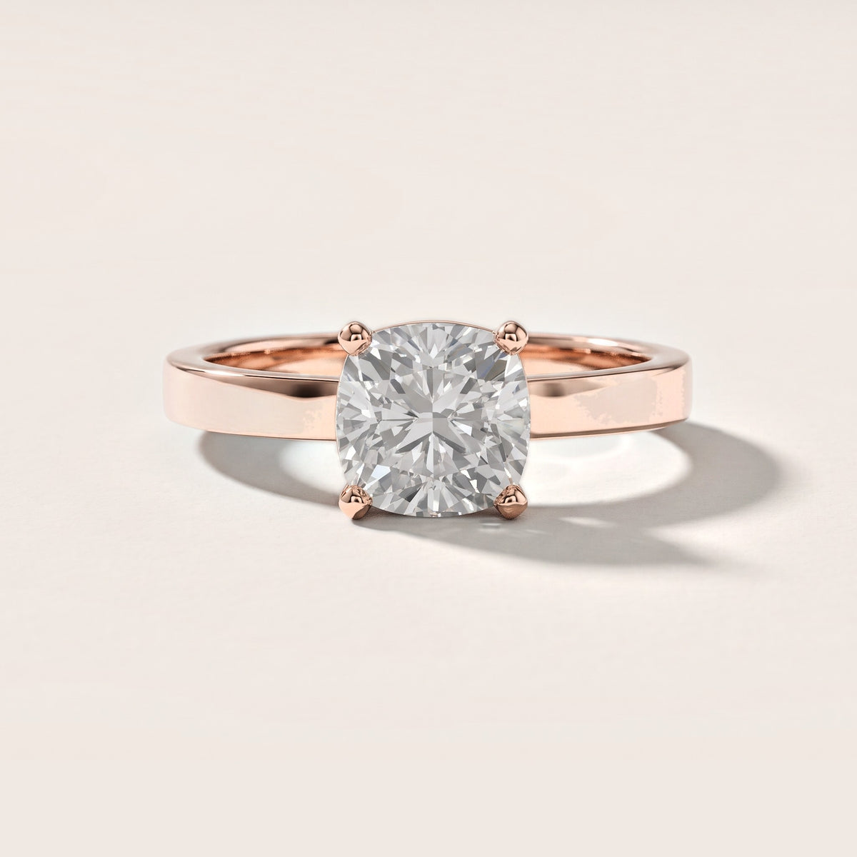 Delia Solitaire Cushion Diamond Engagement Ring in Rose Gold [studio-metal-20261024]