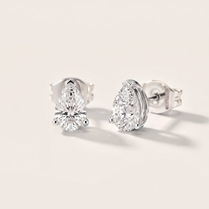 The Freya Pear Diamond Earrings in Platinum [studio-metal-20261024]