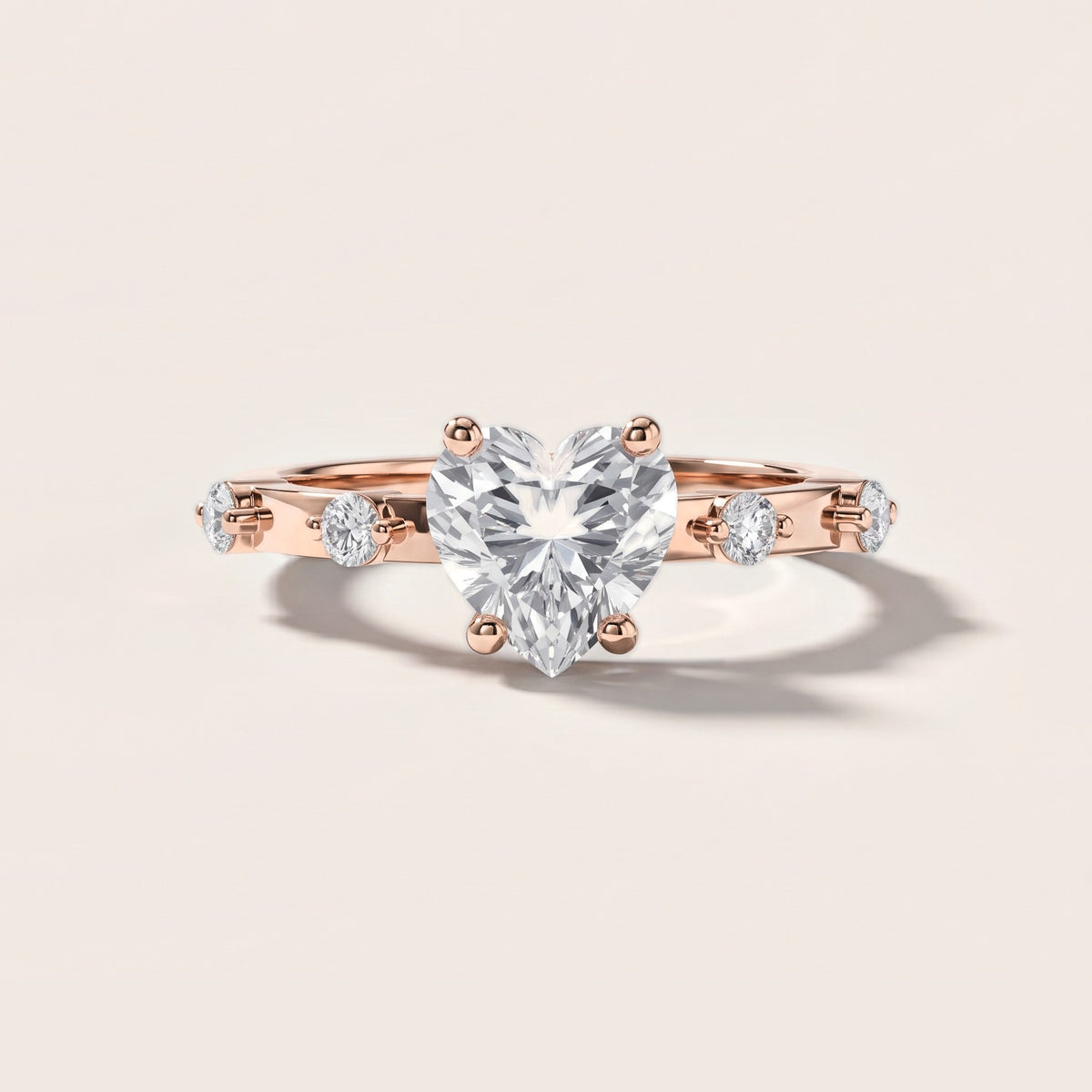 Elena Radiance Solitaire Heart Diamond Engagement Ring in Rose Gold [studio-metal-20261024]