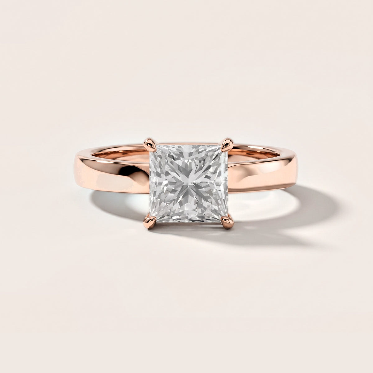 Lara Hidden Halo Princess Diamond Engagement Ring in Rose Gold [studio-metal-20261024]