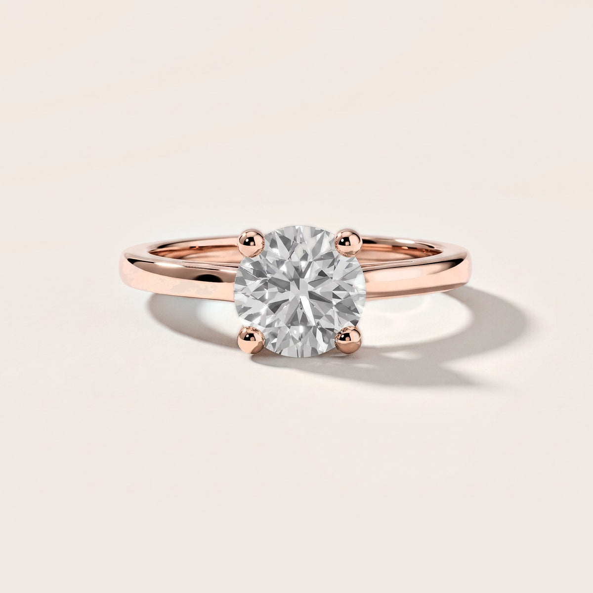 Iris Vintage Round Diamond Engagement Ring in Rose Gold [studio-metal-20261024]