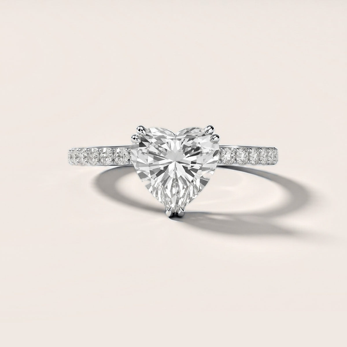 Luna Solitaire Pavé Heart Diamond Engagement Ring in White Gold [studio-metal-20261024]