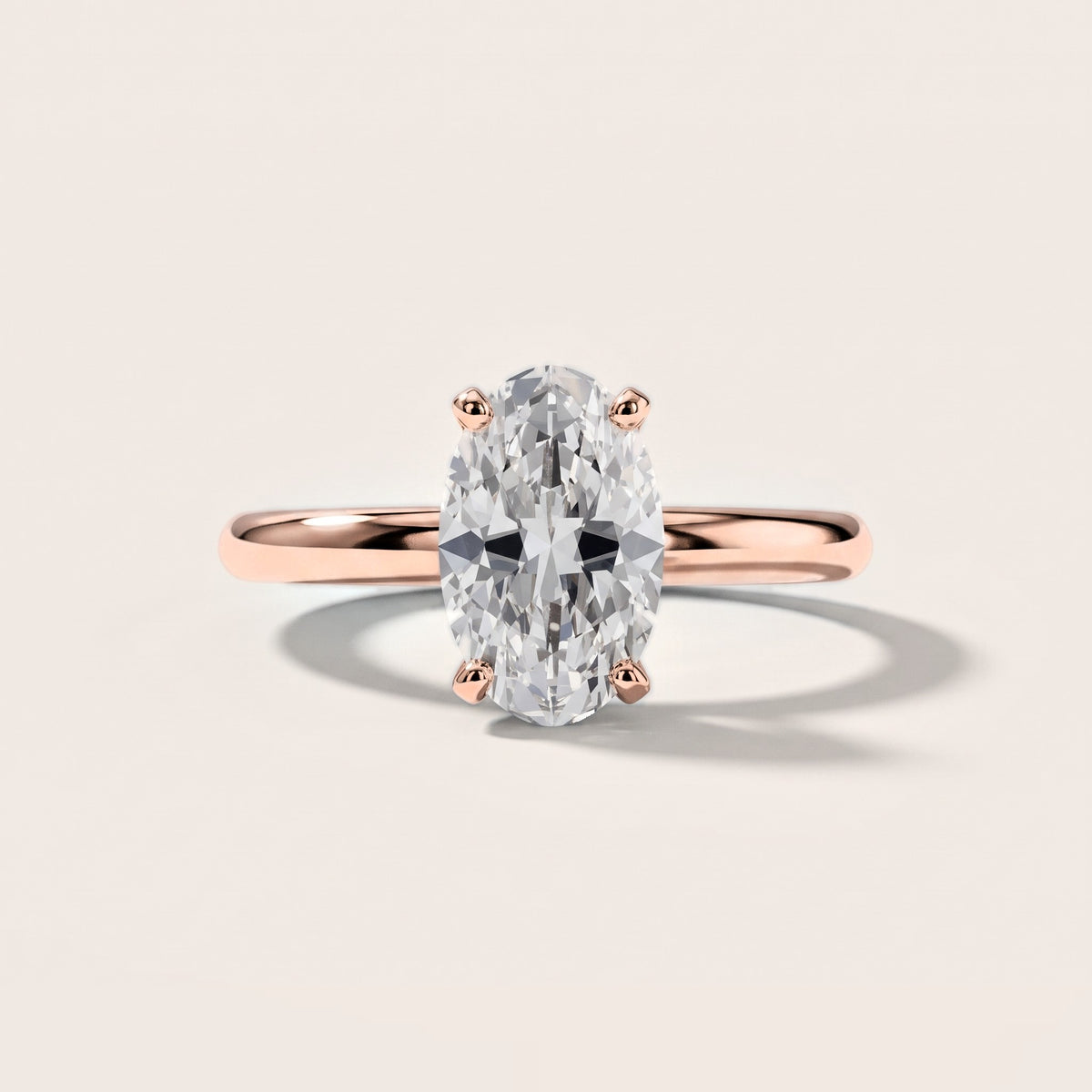 Elena Solitaire Oval Diamond Engagement Ring in Rose Gold [studio-metal-20261024]