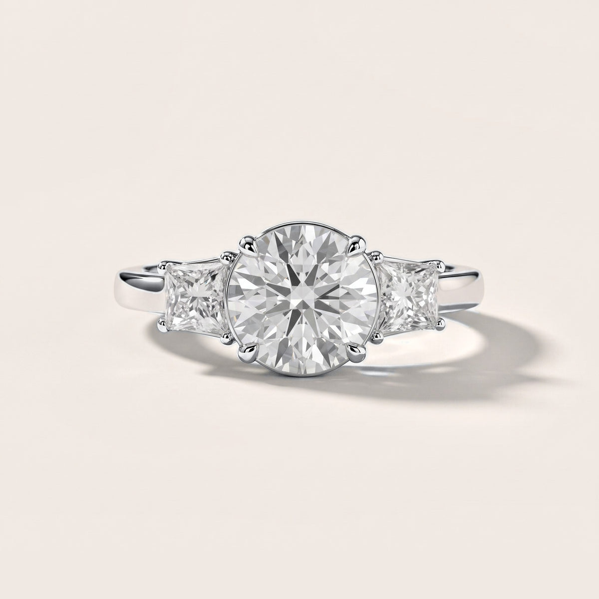 Aria Three-Stone Basket Round Diamond Engagement Ring in Platinum [studio-metal-20261024]