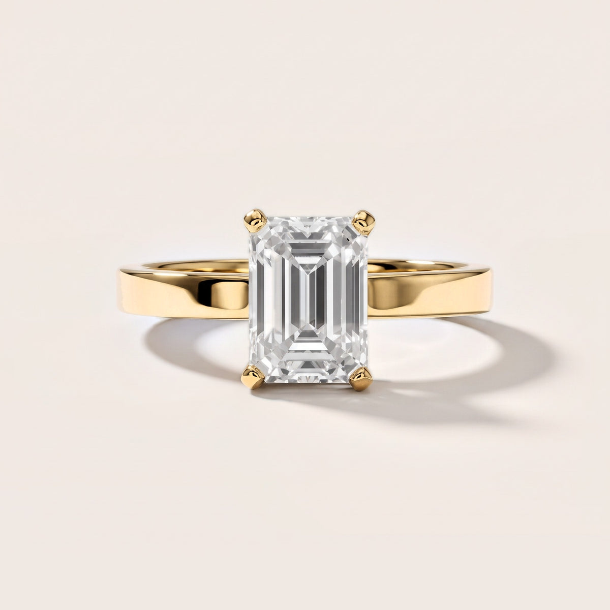 Delia Solitaire Emerald Diamond Engagement Ring in Yellow Gold [studio-metal-20261024]