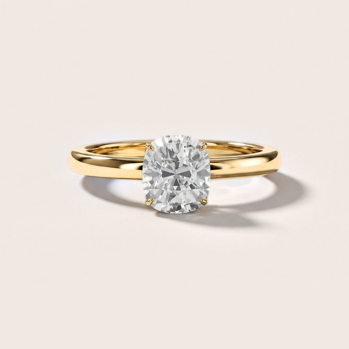 Serena Blossom Solitaire Cushion Diamond Engagement Ring in Yellow Gold [studio-metal-20261024]