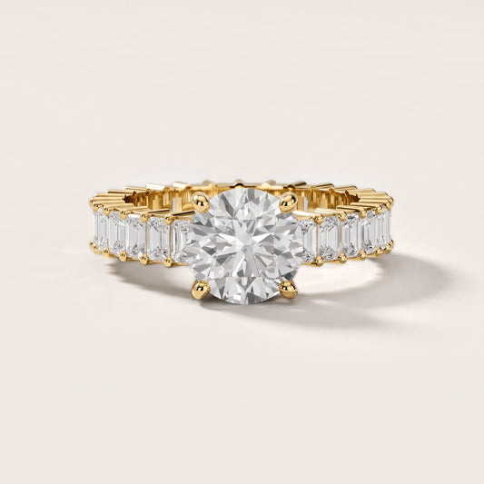 Mallory Shared Prong Round Diamond Engagement Ring in Yellow Gold [studio-metal-20261024]