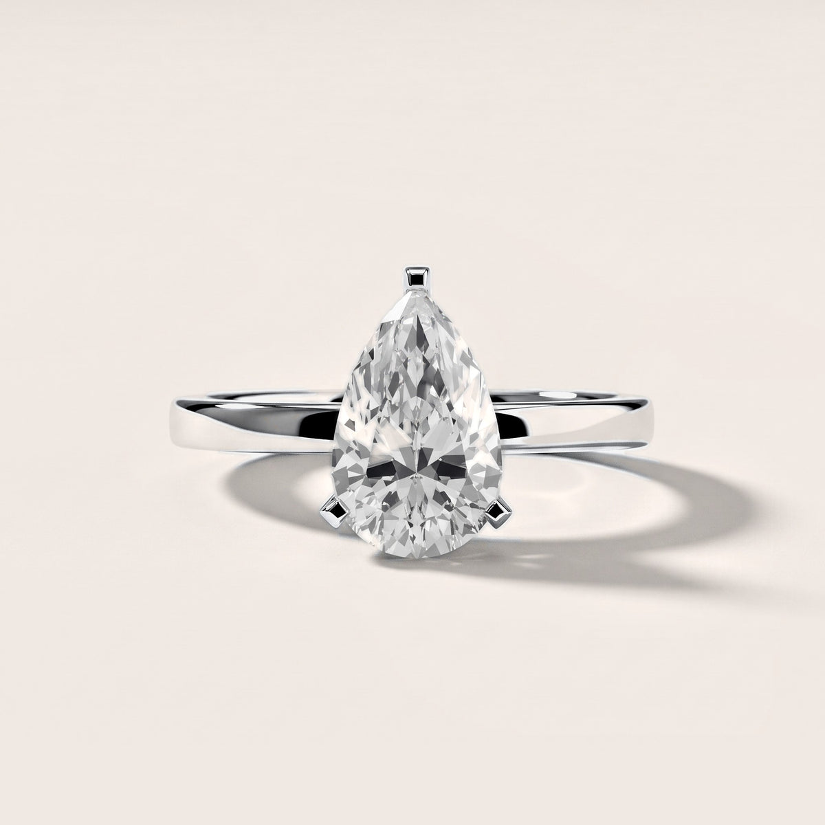 Liana Solitaire Claw Prong Pear Diamond Engagement Ring in Platinum [studio-metal-20261024]