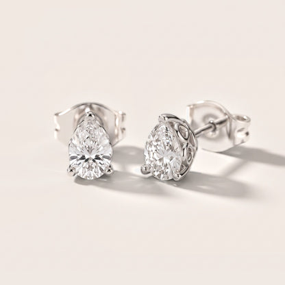 The Elodie Pear Diamond Earrings in Platinum [studio-metal-20261024]