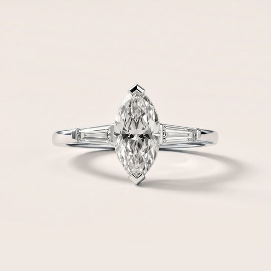 Winnie Three-Stone Marquise Diamond Engagement Ring in Platinum [studio-metal-20261024]