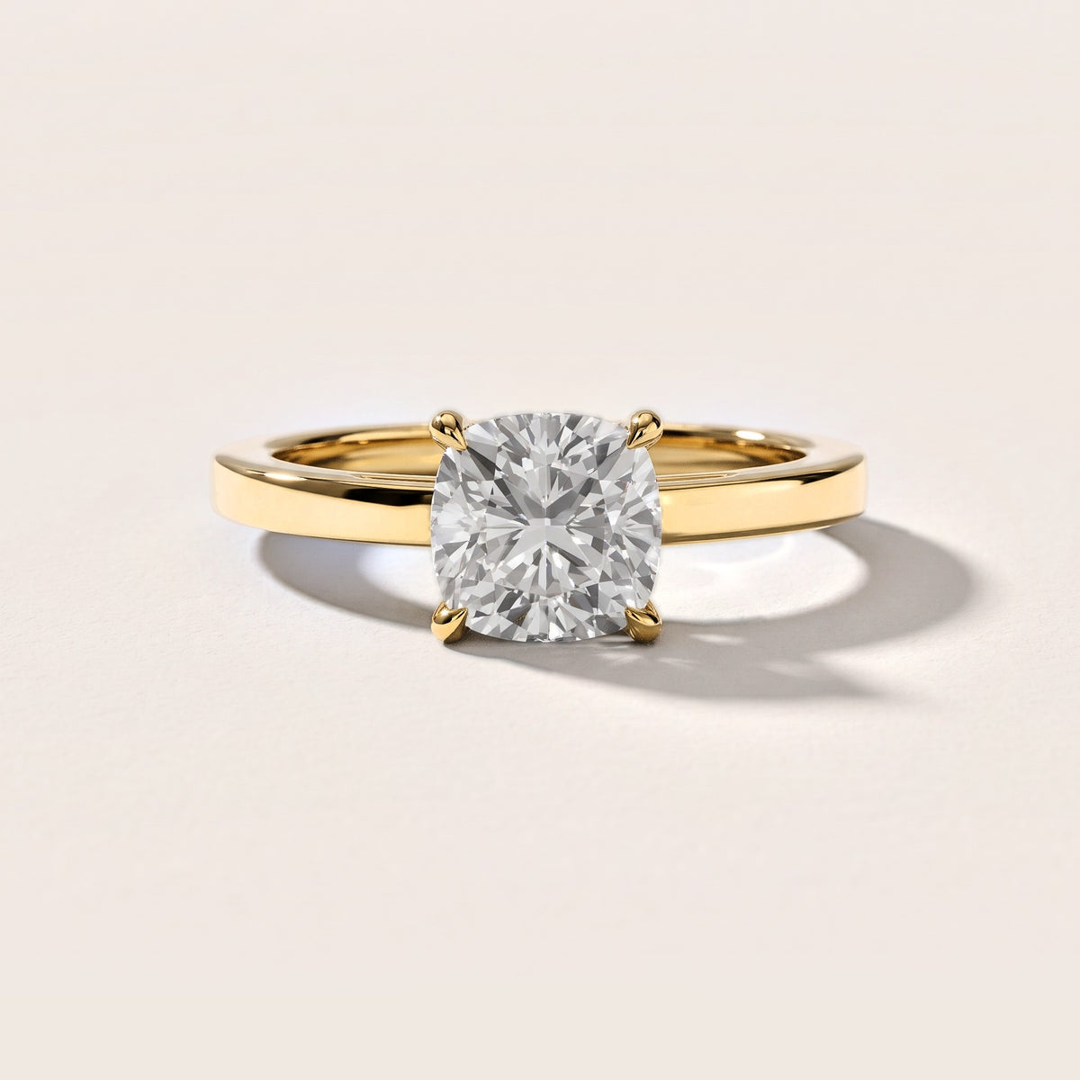 Kaia Solitaire Cushion Diamond Engagement Ring in Yellow Gold [studio-metal-20261024]