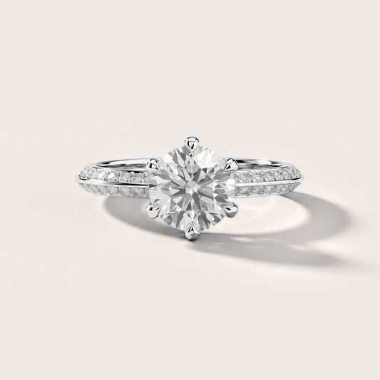 Meredith Knife Edge Pavé Round Diamond Engagement Ring in White Gold [studio-metal-20261024]