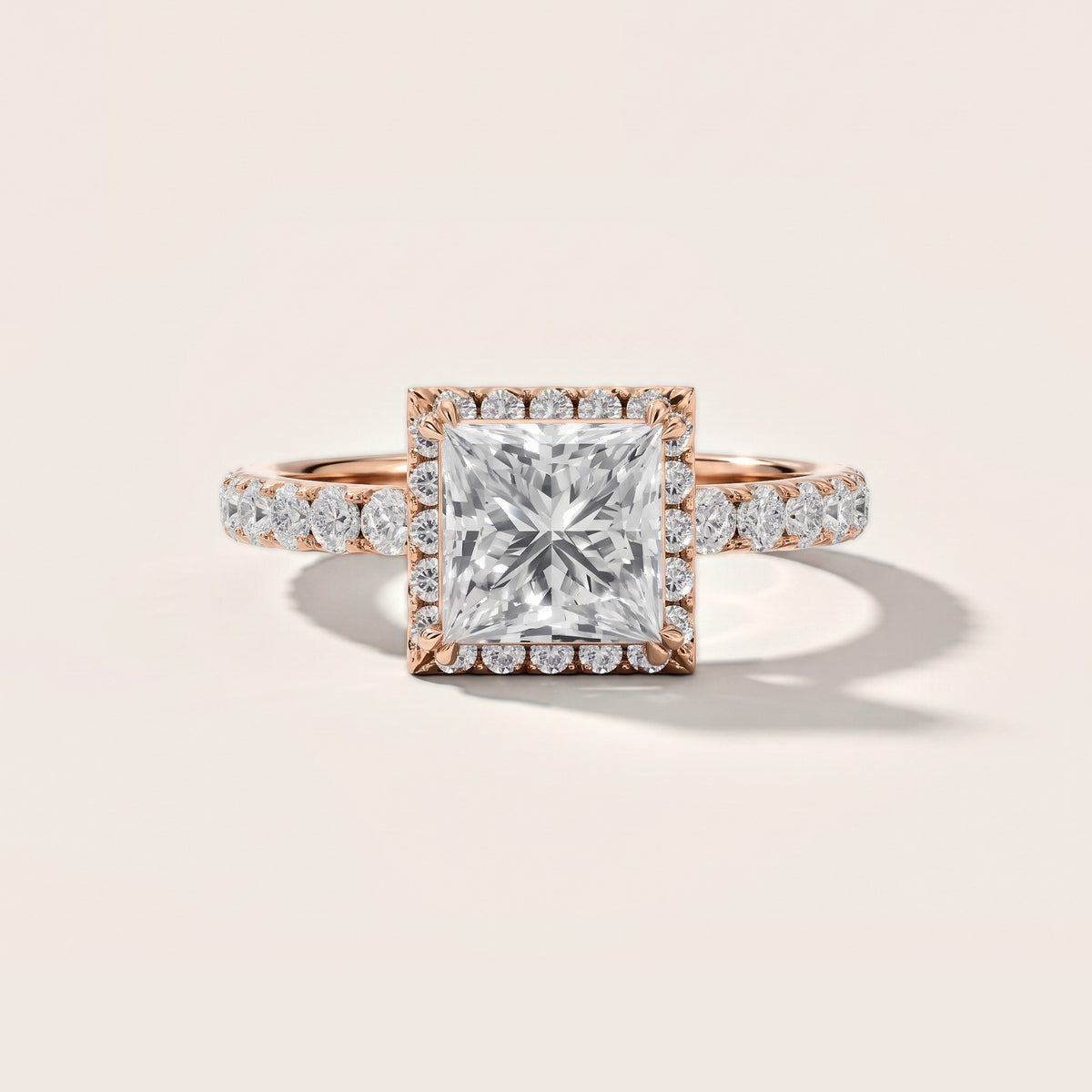 Chloe Halo Pavé Princess Diamond Engagement Ring in Rose Gold [studio-metal-20261024]