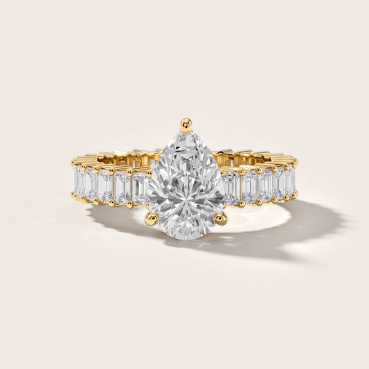 Mallory Shared Prong Pear Diamond Engagement Ring in Yellow Gold [studio-metal-20261024]