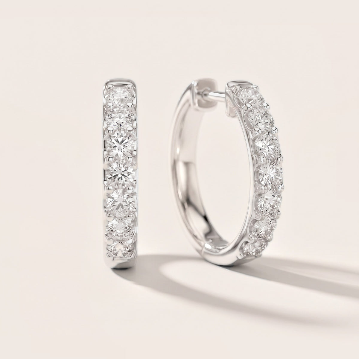 Aria Round Diamond Hoop Earrings in White Gold [studio-metal-20261024]
