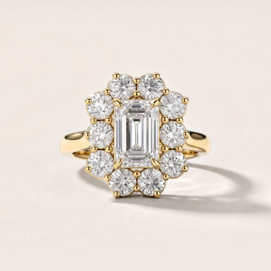Phoebe Cluster Emerald Diamond Engagement Ring in Yellow Gold [studio-metal-20261024]