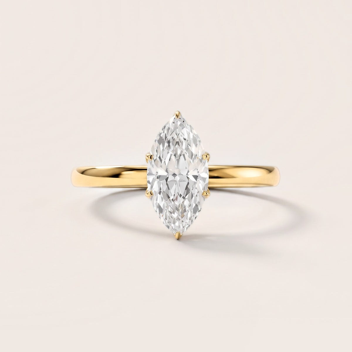 Serena Blossom Marquise Diamond Solitaire Ring in Yellow Gold [studio-metal-20261024]