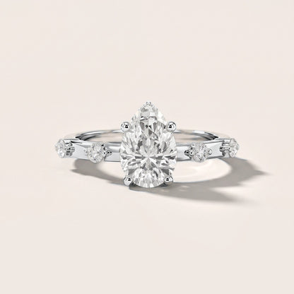 Elena Radiance Solitaire Pear Diamond Engagement Ring in White Gold [studio-metal-20261024]