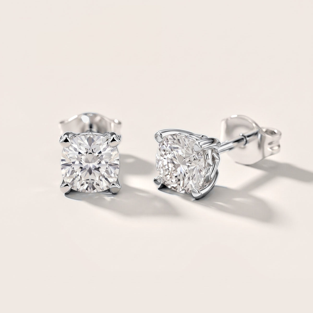 The Amour Cushion Diamond Earrings in Silver [studio-metal-20261024]