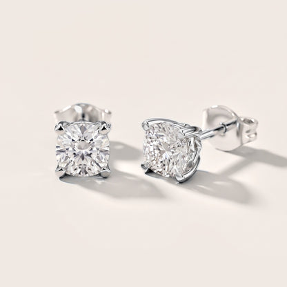 The Amour Cushion Diamond Earrings in Silver [studio-metal-20261024]