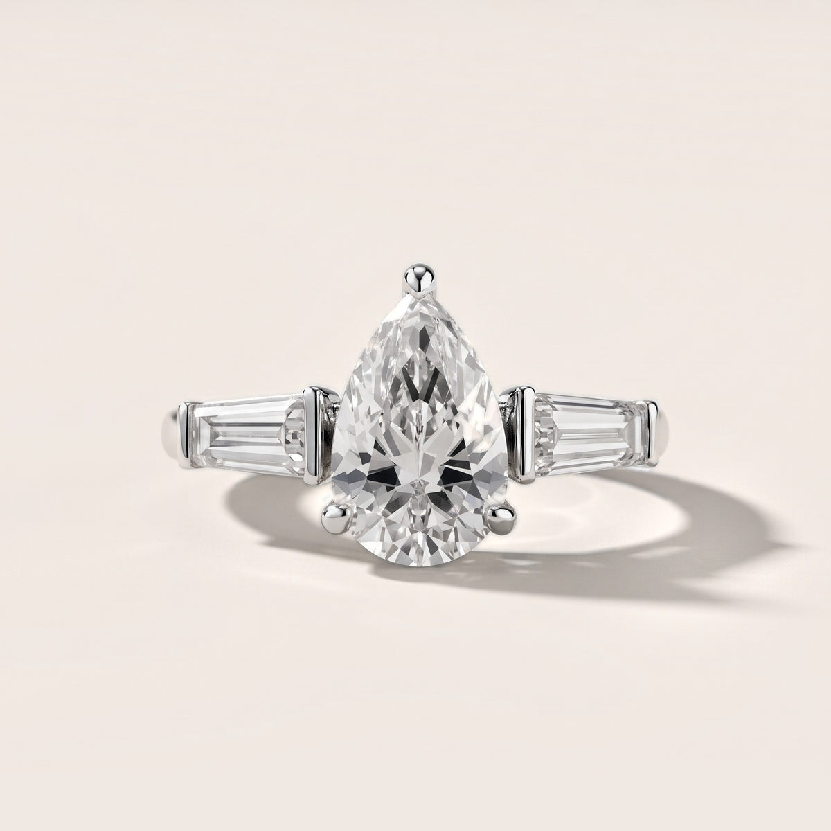 Layla Tapered Baguette Pear Diamond Engagement Ring in White Gold [studio-metal-20261024]
