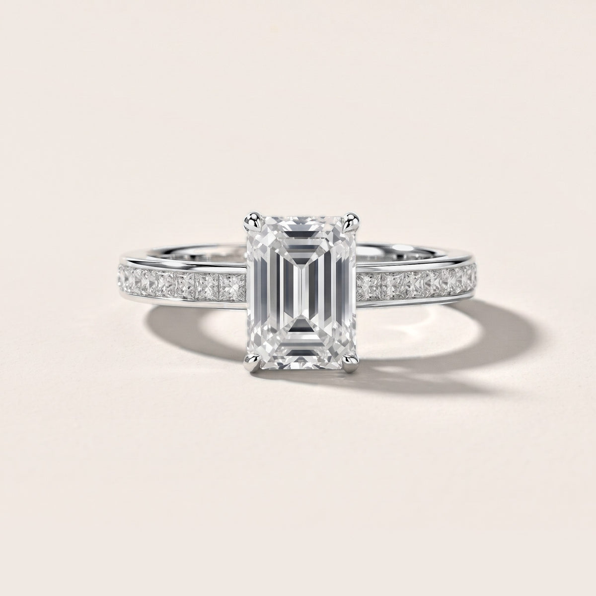 Brielle Channel Set Solitaire Emerald Diamond Engagement Ring in White Gold [studio-metal-20261024]