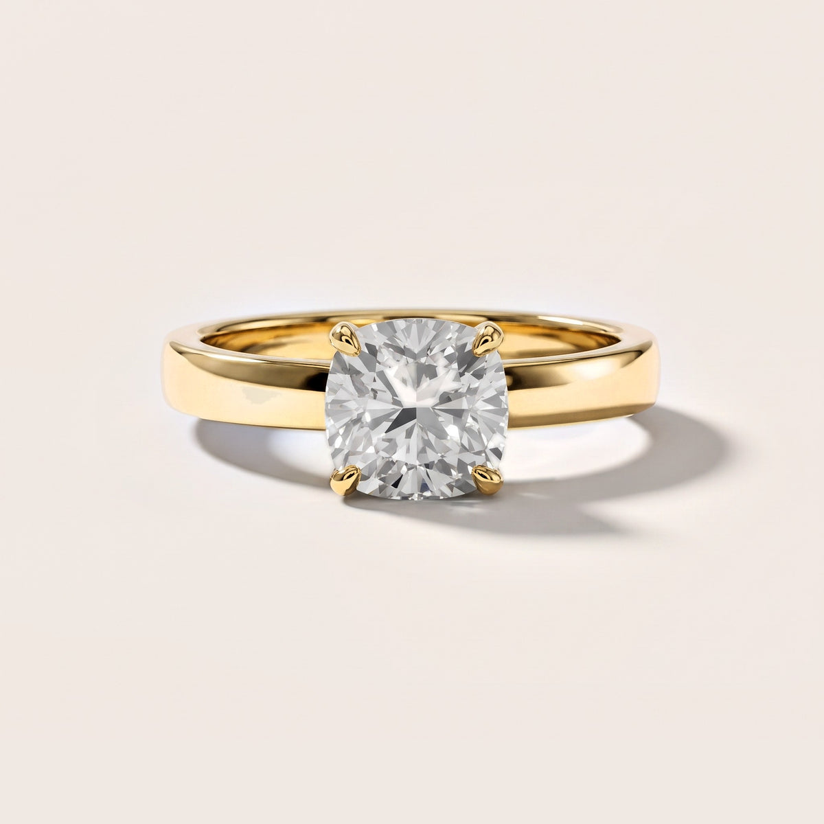 Lara Hidden Halo Cushion Diamond Engagement Ring in Yellow Gold [studio-metal-20261024]