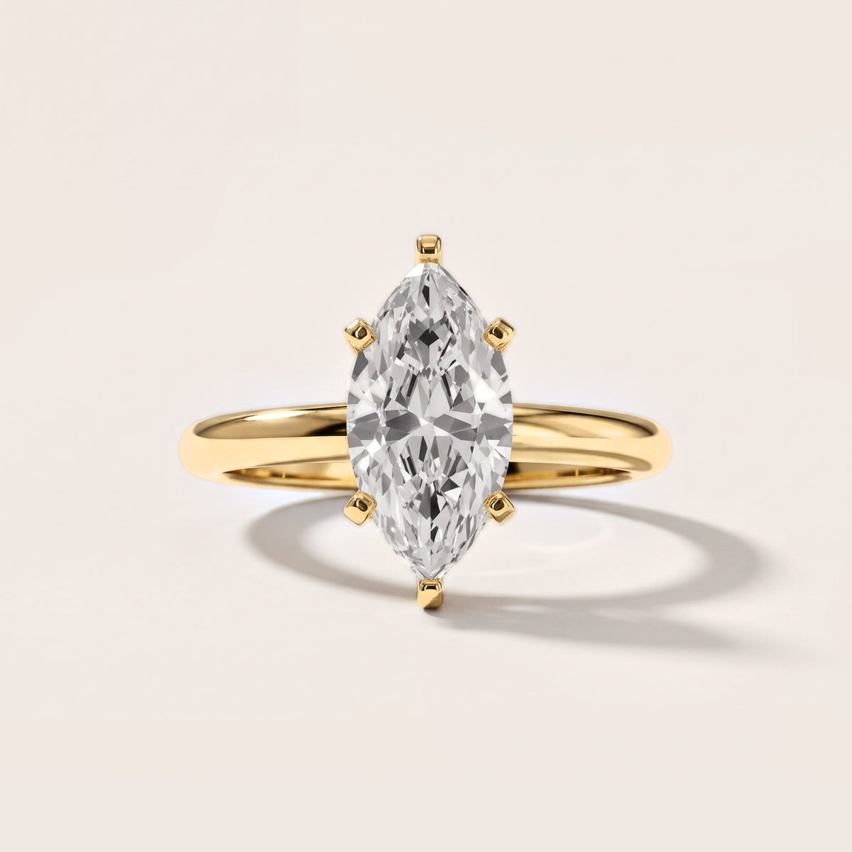 Elena Solitaire Marquise Diamond Engagement Ring in Yellow Gold [studio-metal-20261024]